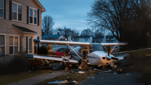 Pesawat Ringan Jatuh di Philadelphia Tabrak Rumah dan Mobil
