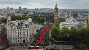 Ribuan Warga London Bentuk Garis Merah Dukung Palestina