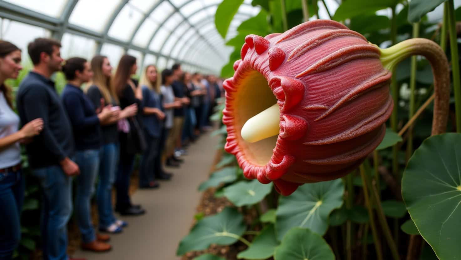 Warga AS Antre Cium Aroma Bunga Bangkai Mekar di SF