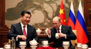 Xi Jinping dan Putin Santai Minum Teh di KTT SCO China